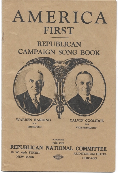 Harding-Coolidge America First Songbook