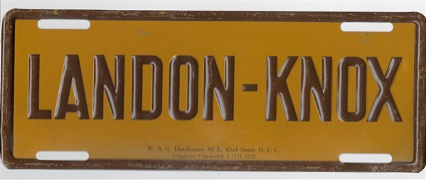 Landon-Knox Yellow and Brown License