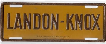 Landon-Knox Yellow and Brown License