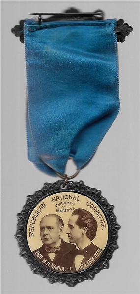 McKinley, Hanna Dick 1900 Convention Badge