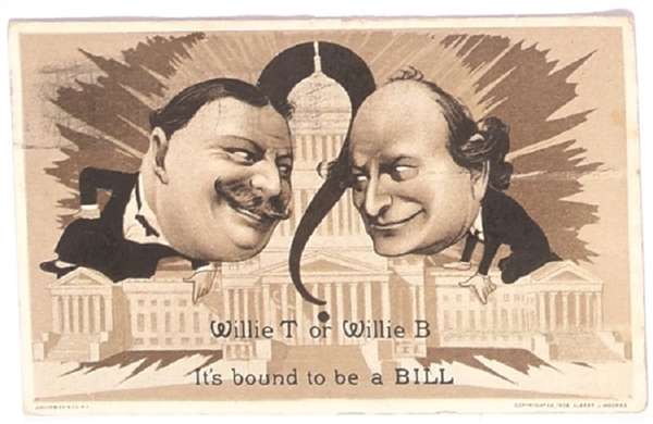 Taft, Bryan Bound to be a Bill Postcard