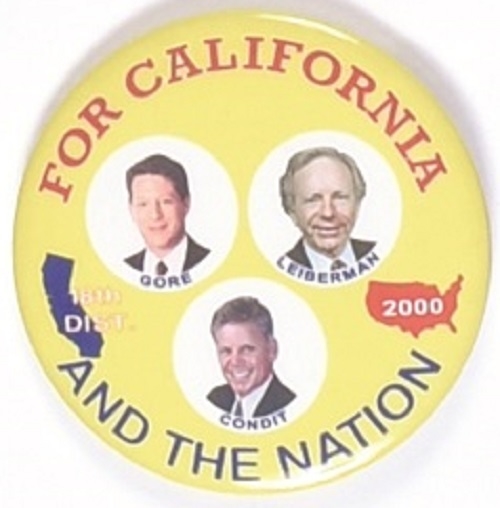 Gore, Lieberman, Condit California Coattail