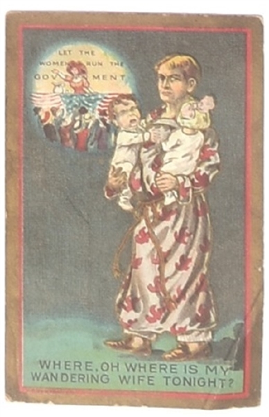 Suffrage the Wandering Wife Postcard