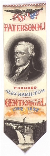 Alexander Hamilton, Paterson, NJ, Ribbon