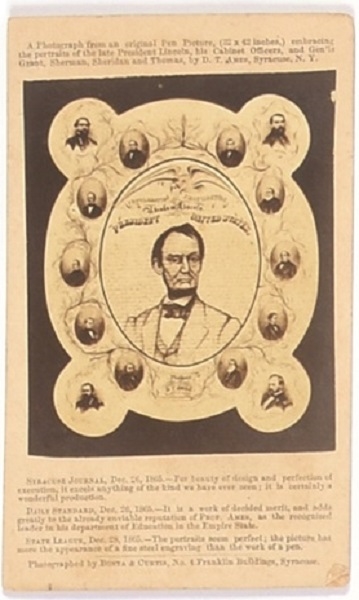 Lincoln Cabinet and Generals CDV