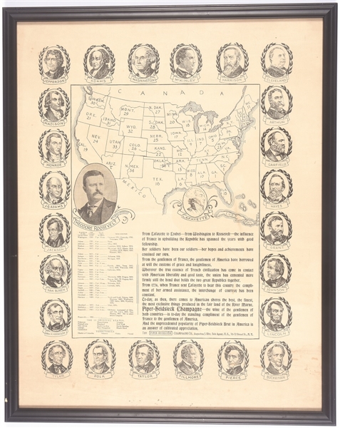 Theodore Roosevelt Presidents Champagne Poster