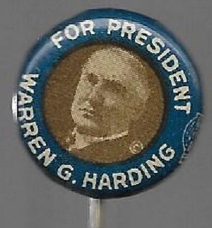 Harding for President Blue Border
