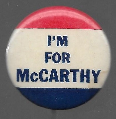 I'm for Joe McCarthy