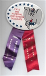Reagan 1980 Convention Pin and Ribbons