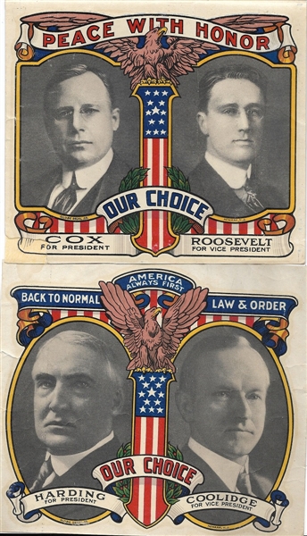 Cox, Harding Pair of 1920 Jugate Decals