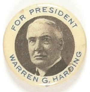 Harding for President White Border