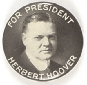 Herbert Hoover for President Sharp Celluloid