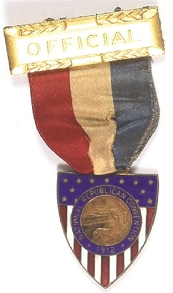 Taft/TR 1912 Convention Official Badge