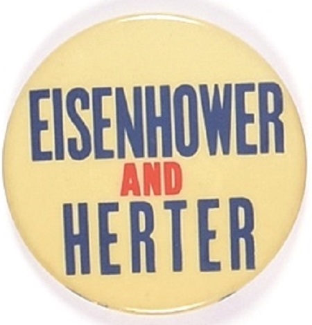 Eisenhower and Herter Massachusetts Pin