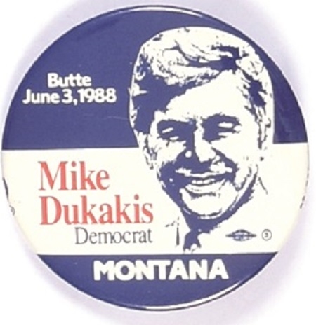 Dukakis Butte, Montana Pin