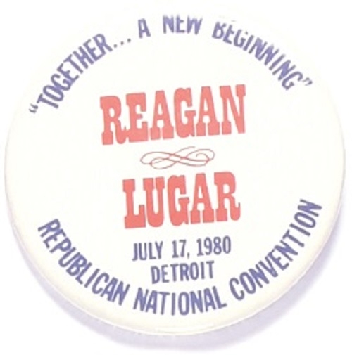 Reagan and Lugar Together a New Beginning