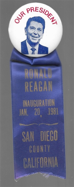 Reagan San Diego County Pin, Ribbon