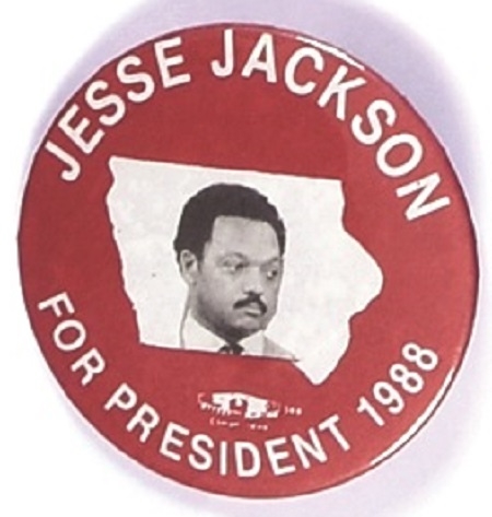 Jesse Jackson Iowa 1988 Celluloid