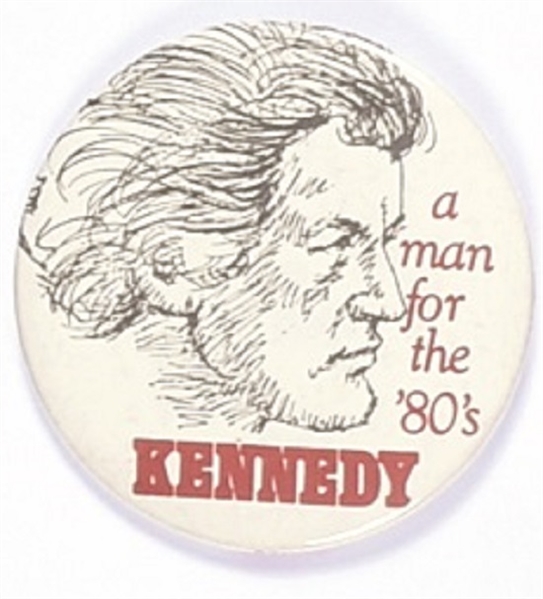 Kennedy Man for the 80s Profile Pin