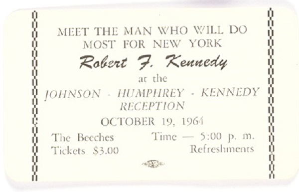 RFK New York Reception Ticket