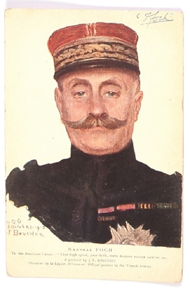 Field Marshal Foch WW I Postcard