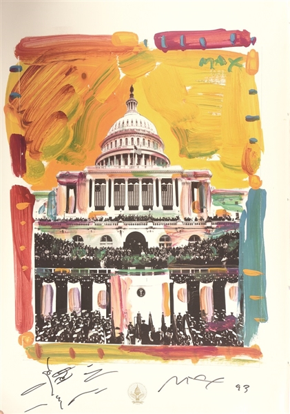 Clinton Inaugural Poster by Peter Max