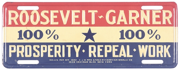 Roosevelt-Garner 100% License