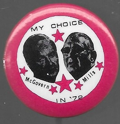 McGovern, Mills 1972 Ticket