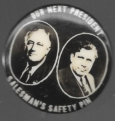 FDR-Willkie Salesman's Safety Pin