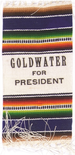 Goldwater for President Colorful Cloth Ribbon