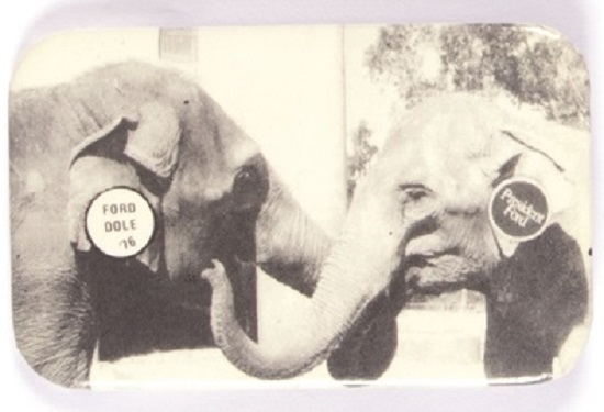 Ford, Dole Campaigning Elephants