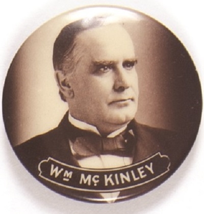 William McKinley Sepia Celluloid