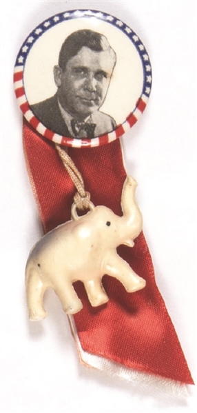Willkie Celluloid With Ribbons, Elephant