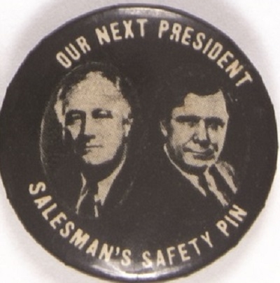 FDR, Willkie Salesmans Safety Pin