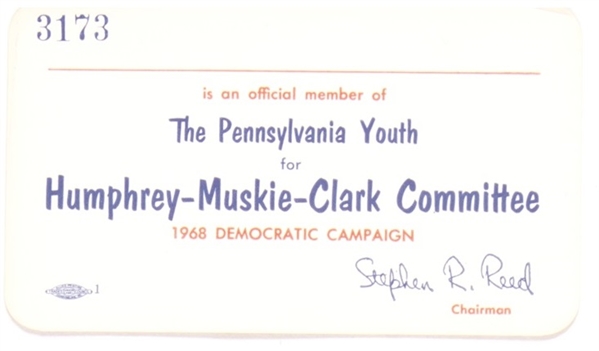 Humphrey Pennsylvania Youth Card