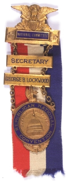 Coolidge 1924 Convention National Committee Badge