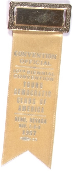 Young Democrats 1957 Reno Convention Ribbon