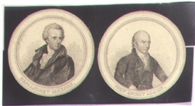 Jackson, Adams Papers for Pewter Rim Badges