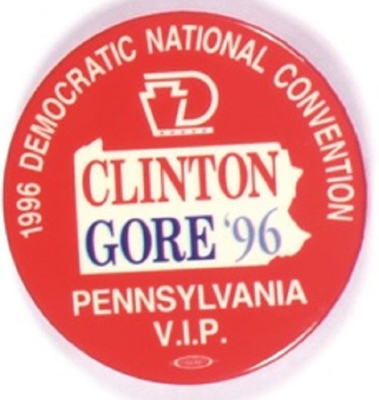 Clinton, Gore Pennsylvania VIP Celluloid