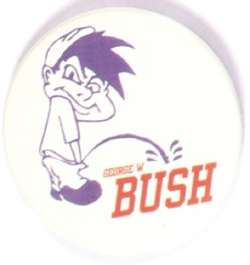 Pee on George W. Bush Cartoon Pin