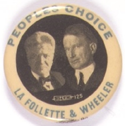 LaFollette and Wheeler People's Choice Jugate