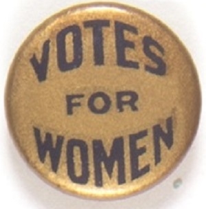 Votes for Women Gold and Black Celluloid
