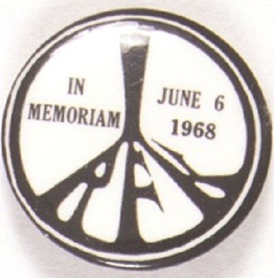 RFK Peace Sign Memorial Pin