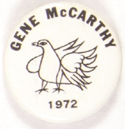 Gene McCarthy 1972 Peace Dove