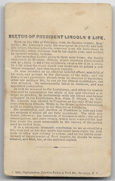 Lincoln Martyred President CDV 