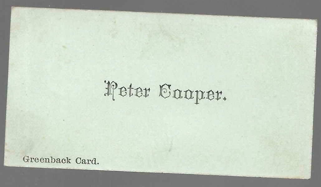 Peter Cooper Greenback Party Ticket 