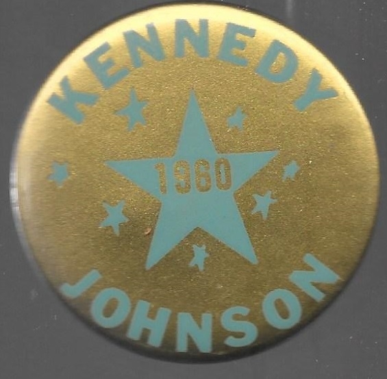 Kennedy, Johnson Blue Star Celluloid 