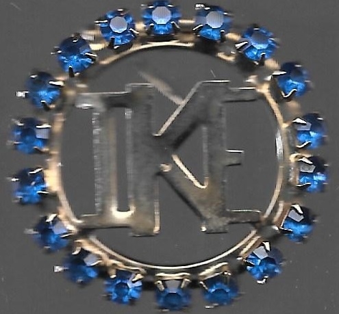 Eisenhower Ike Blue Jewelry Brooch 