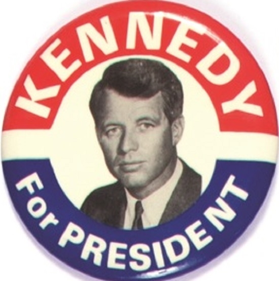 Robert Kennedy for President Large Celluloid