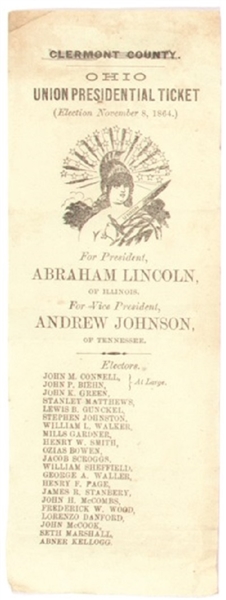Lincoln 1864 Paper Ballot